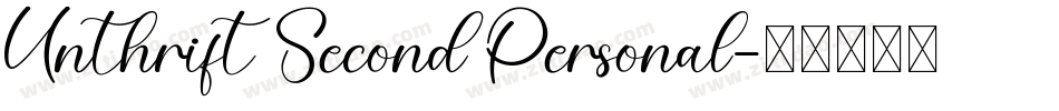 Unthrift Second Personal字体转换